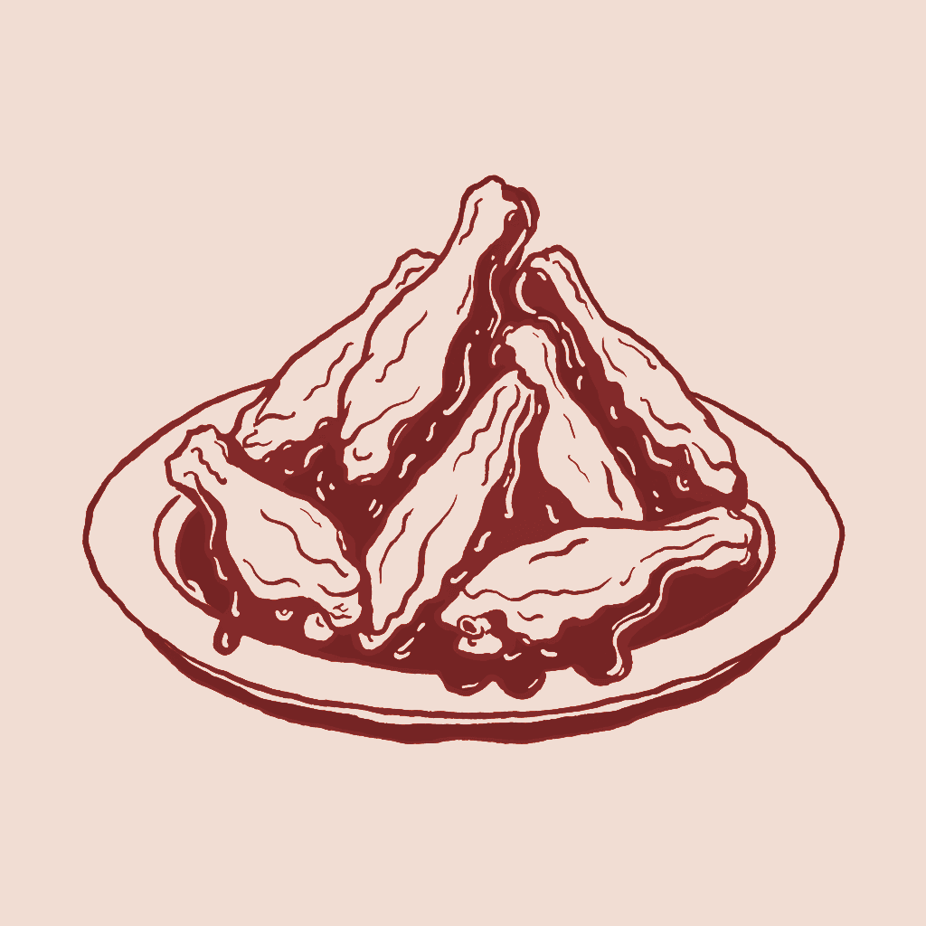 Ilustración de Alitas con tamarindo
