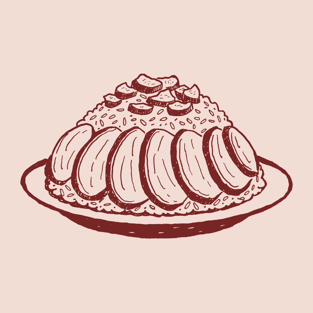 Ilustración de arroz chaufa de pato