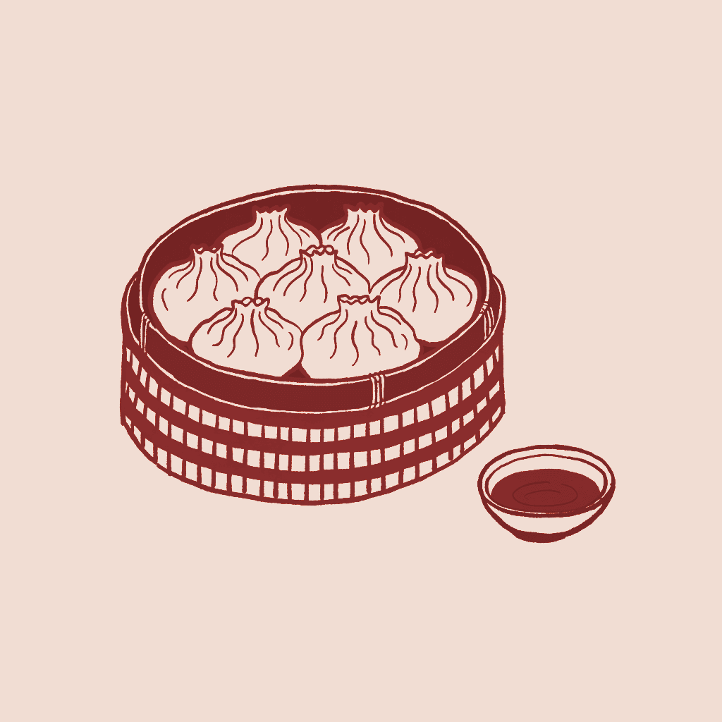 Ilustración de Siu kao de langostinos (8 piezas)